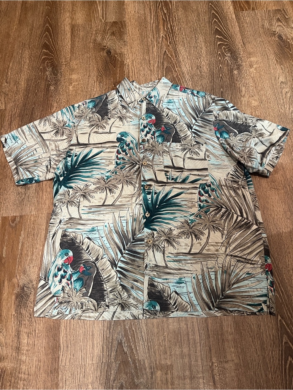 MEN LARGE Hawaiian SHIRT Caribbean short sleeve 1116